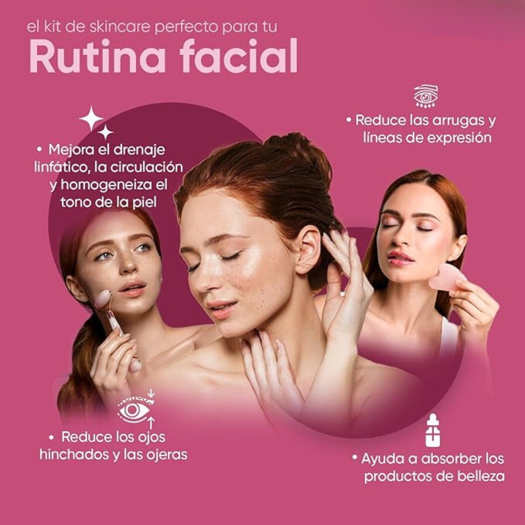 Rodillo Facial Y Gua Sha