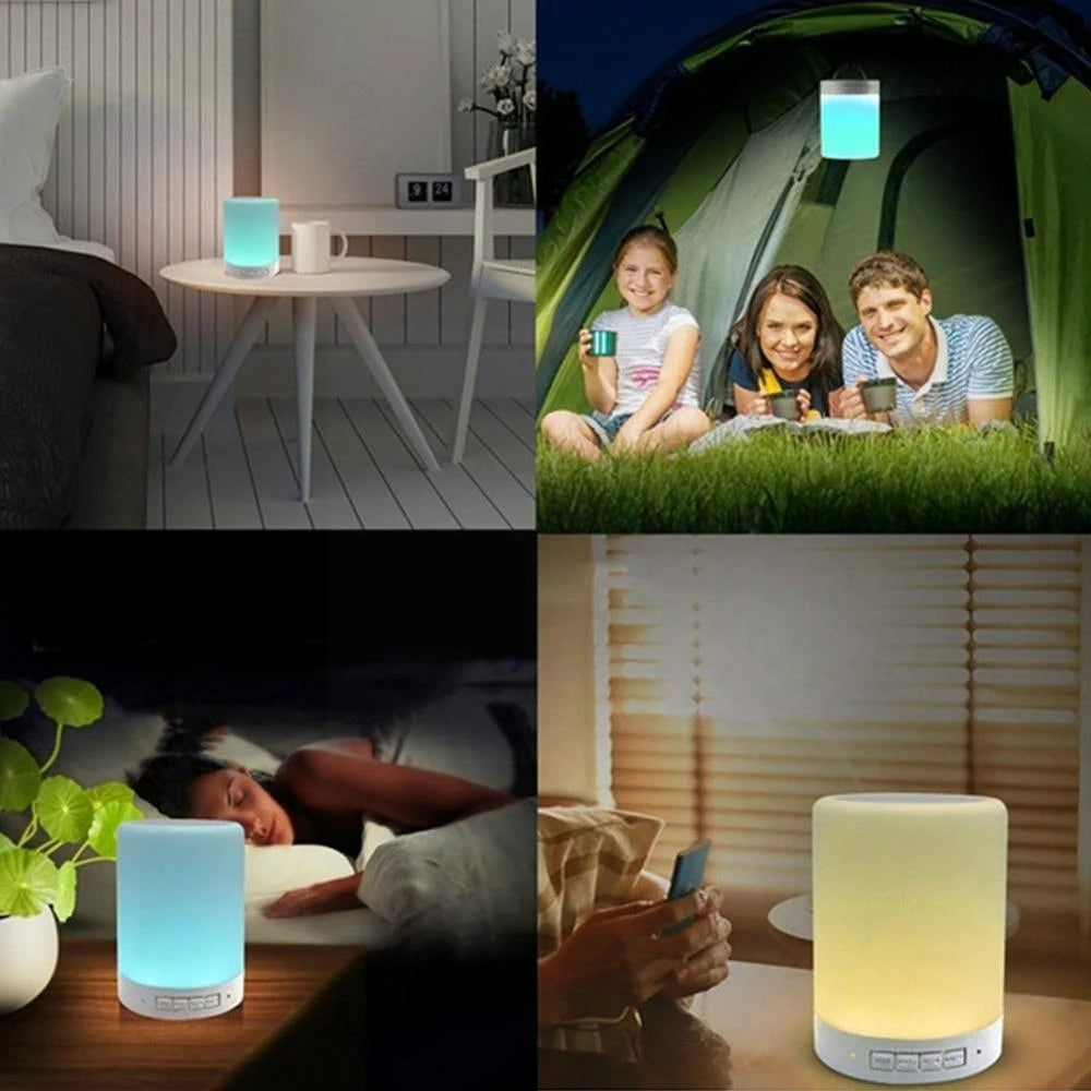 Parlante Bluetooth con Lampara Led Tactíl